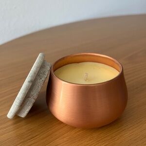 Anthropologie by Capri BLUE scented candle LAGOON copper + marble